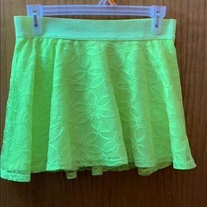 Neon green skirt